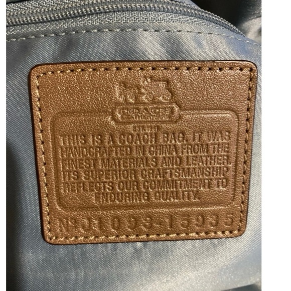 Coach vintage CC signature print nylon satchel handbag - Picture 8 of 11